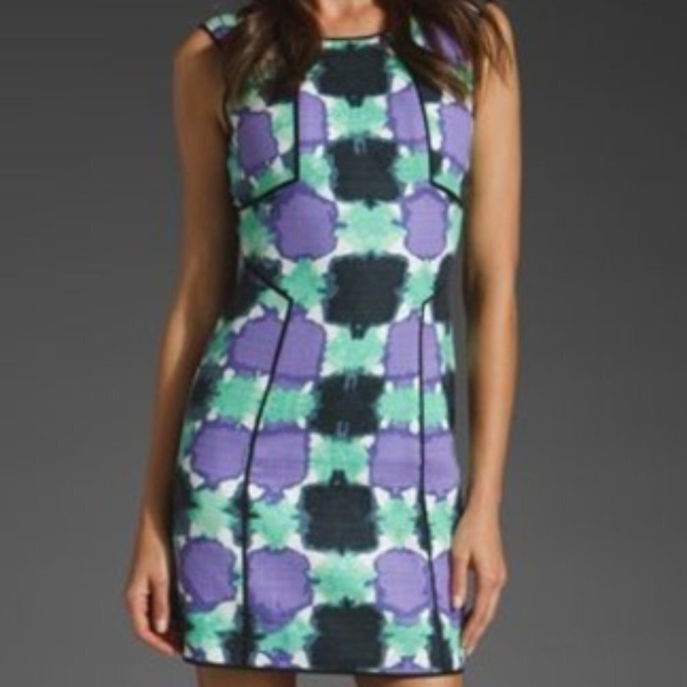 Tibi Women's Size 4 Gemma Print Basketweave Dress